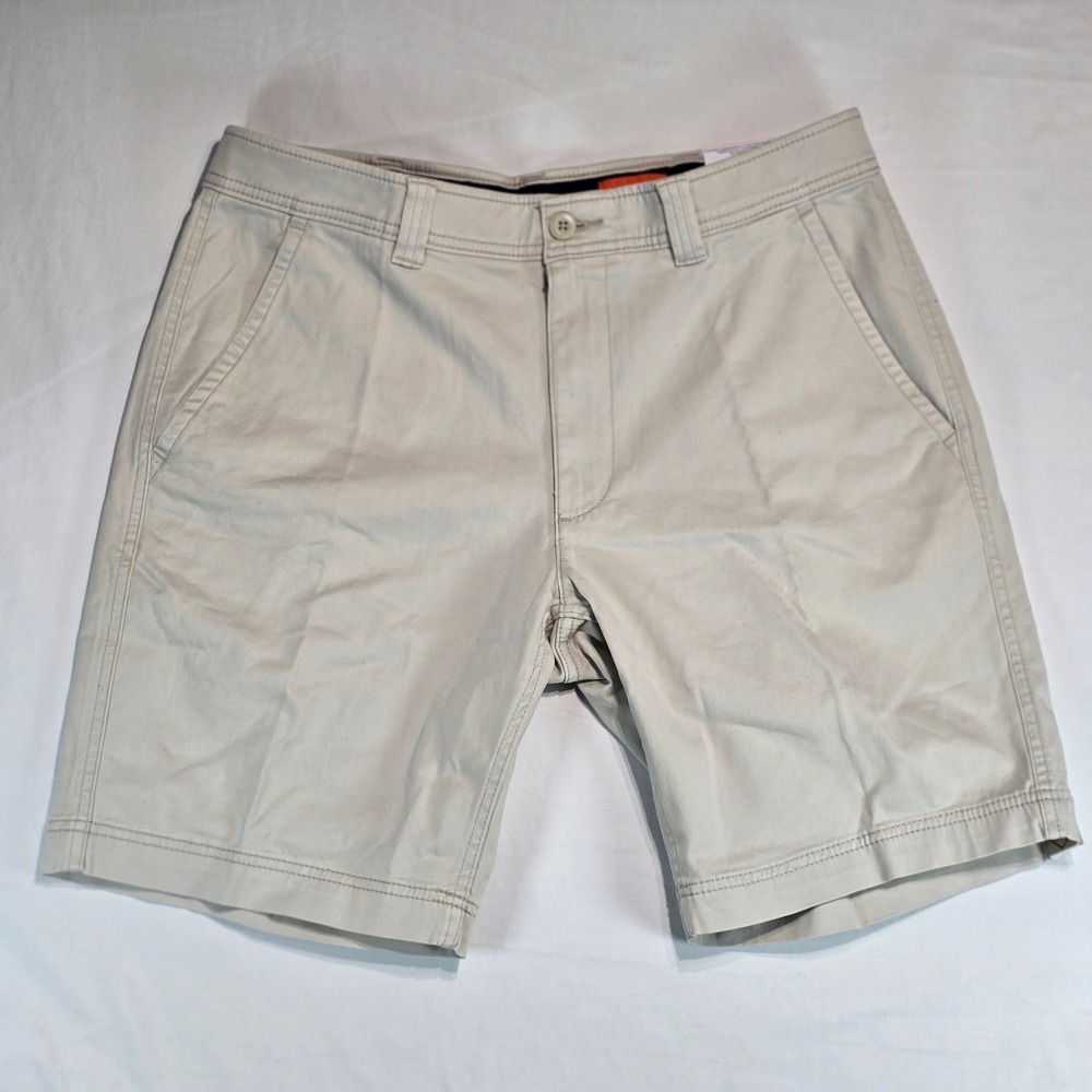 St Johns Bay Mens Comfort Stretch Shorts Stone Beige Size 36 NWT performance.